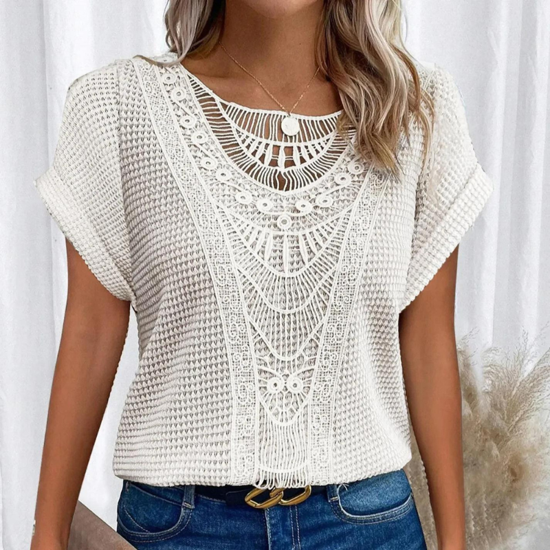 Vanja | Elegant Top med Blonder