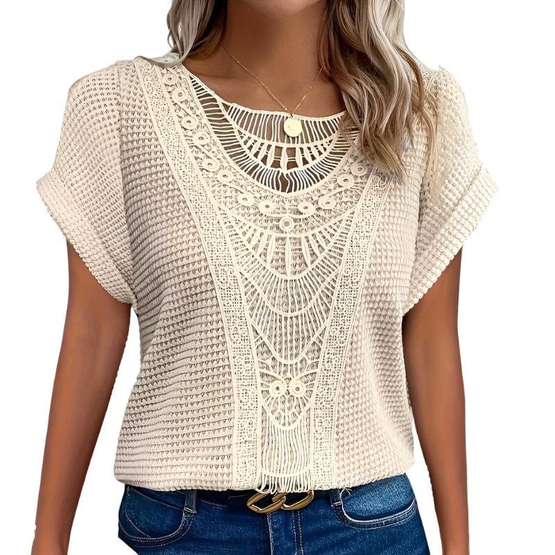 Vanja | Elegant Top med Blonder