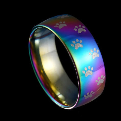 Regnbue Poteaftryk Ring – Håndlavet Charme