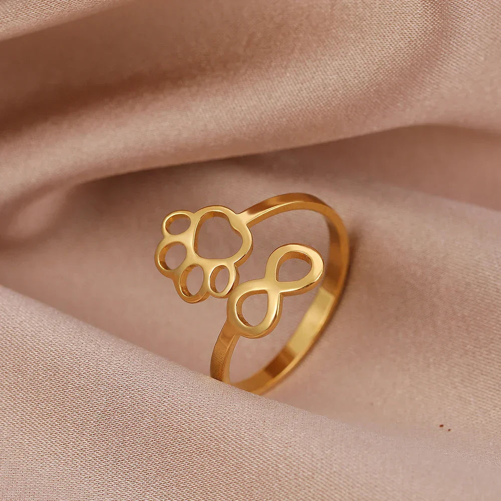 Infinity Paw Justerbar Ring