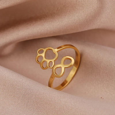 Infinity Paw Justerbar Ring
