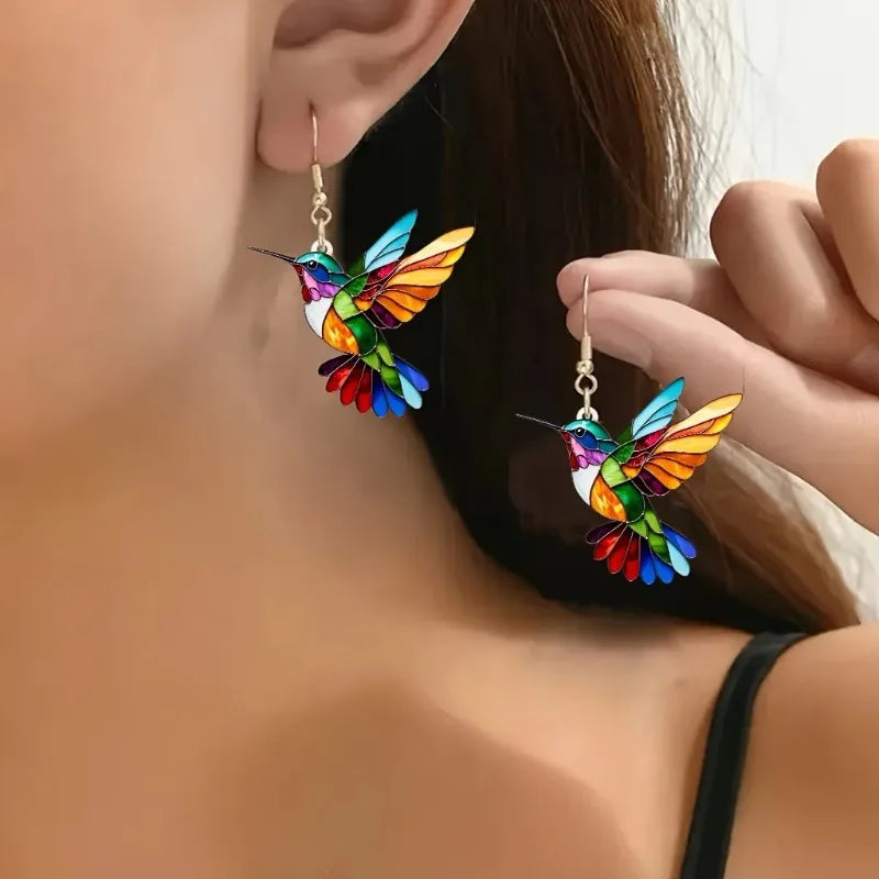 Hummingbird Glow Dangle Øreringe
