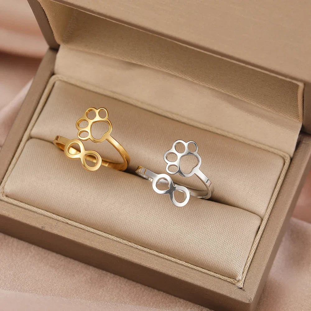 Infinity Paw Justerbar Ring