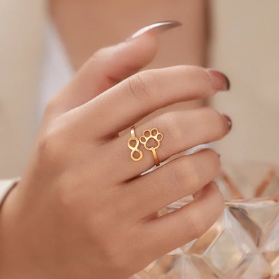 Infinity Paw Justerbar Ring