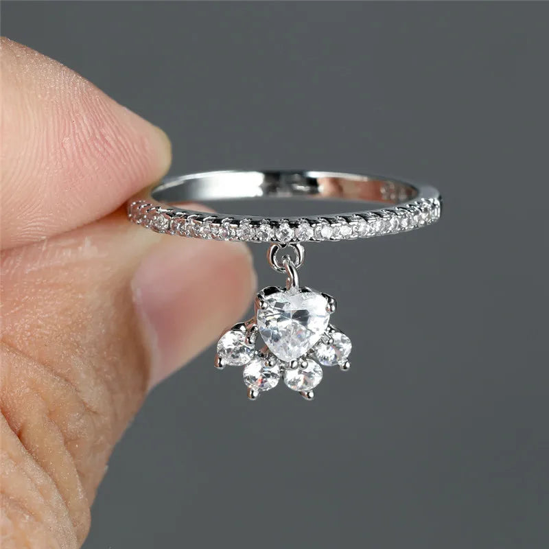 Hjerte Pote Vintage Ring – Guld & Sølv Tone