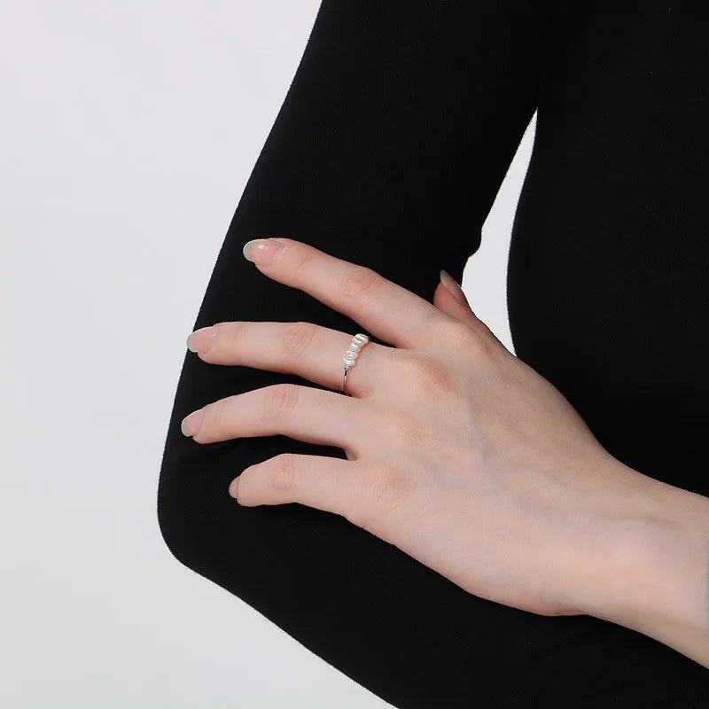 Guld Perle Charm Ring