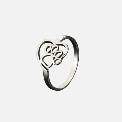 Golden Paw & Heart Ring – Perfekt til dyreelskere