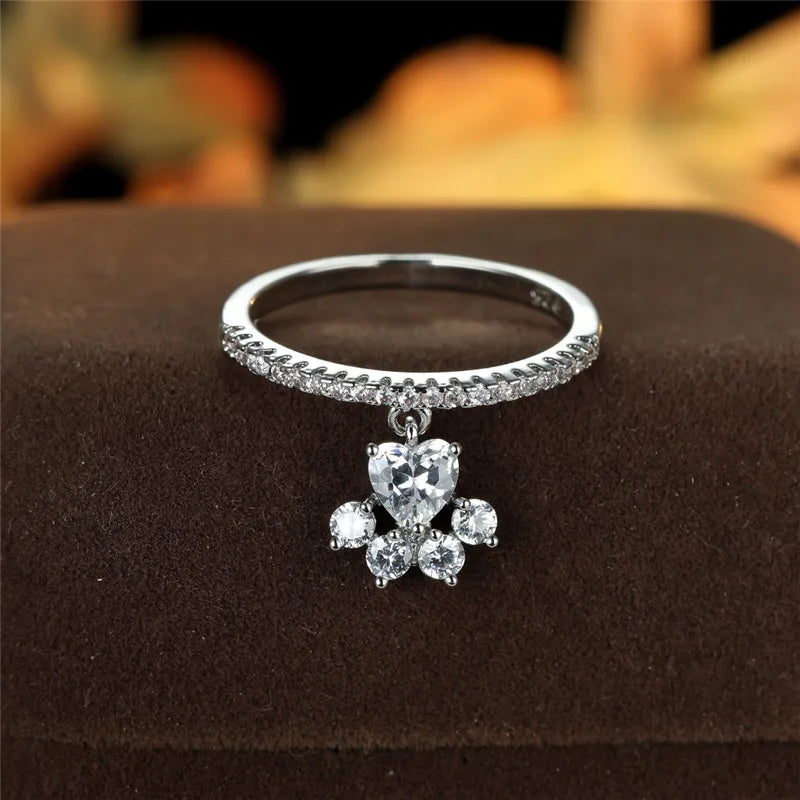Hjerte Pote Vintage Ring – Guld & Sølv Tone