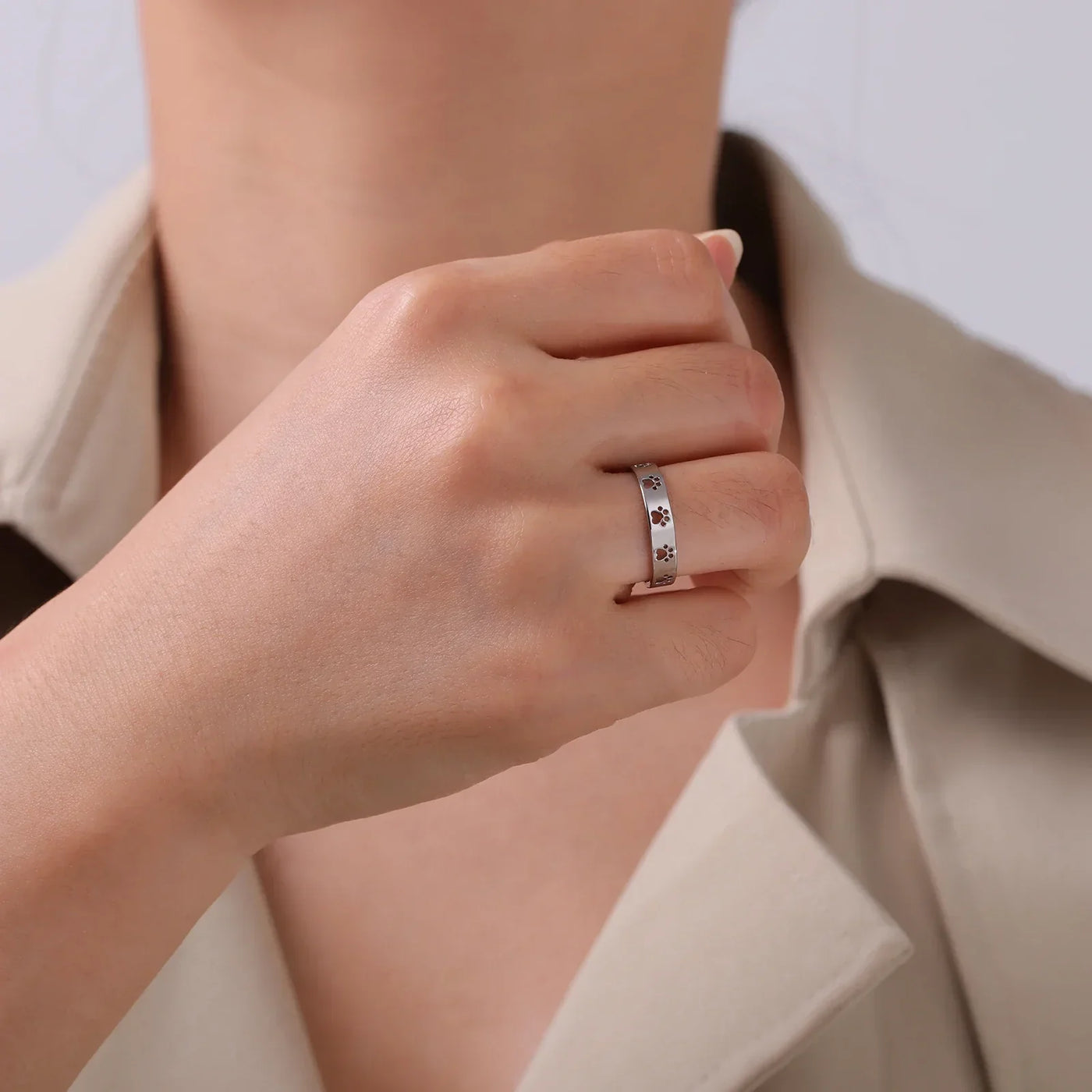 Gylden Poteaftryk Ring