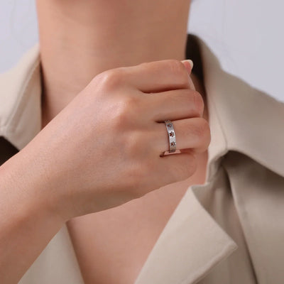 Gylden Poteaftryk Ring