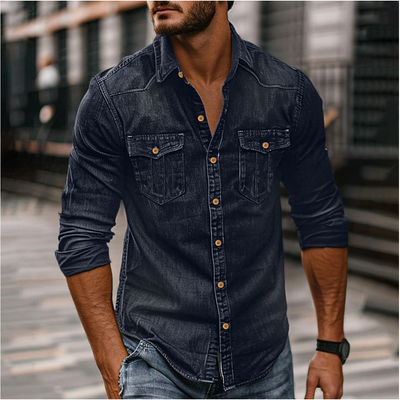 Andreas | Afslappet Og Stilfuld Denimskjorte Til Mænd