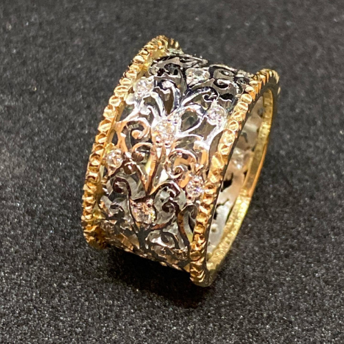 Mika - Vintage Efeu Zirconia Ring
