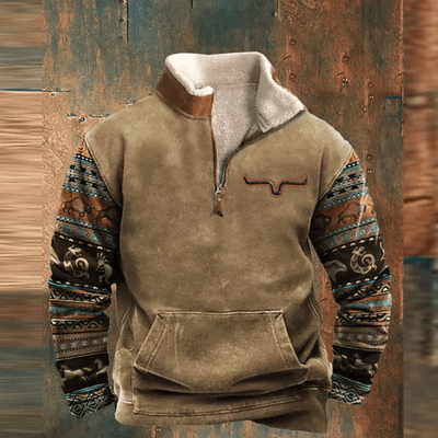 Dakota™ | Grafisk Zip-Up Sweatshirt til Mænd