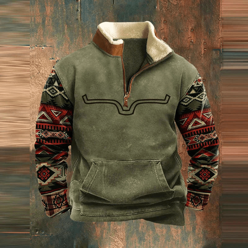 Dakota™ | Grafisk Zip-Up Sweatshirt til Mænd