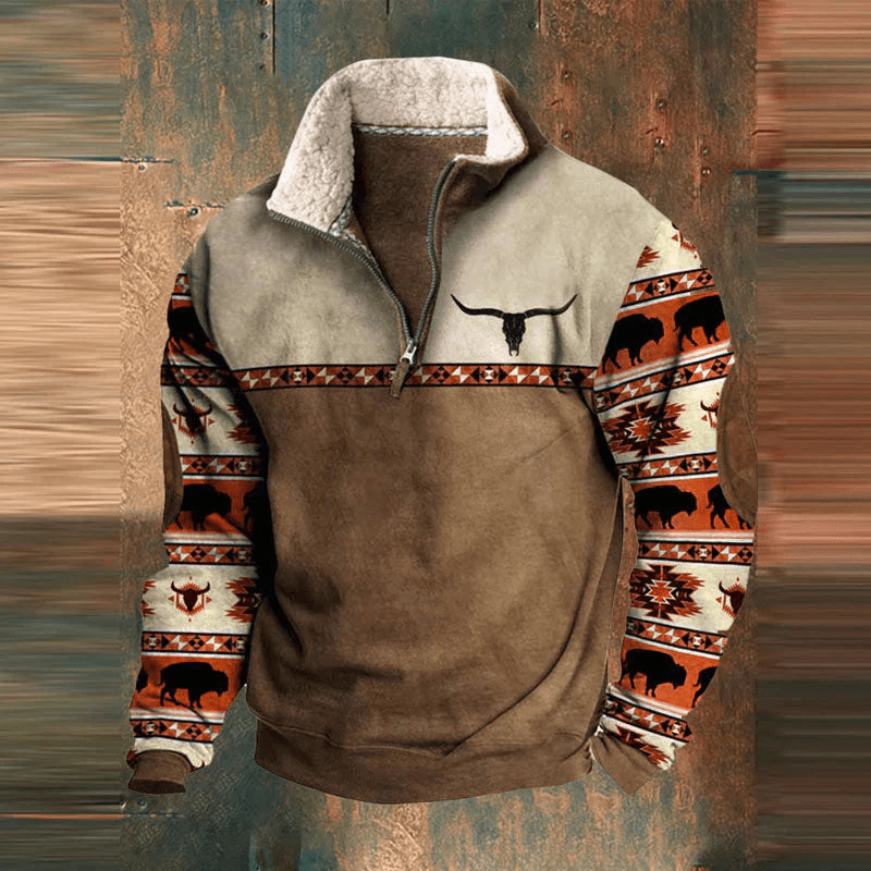 Dakota™ | Grafisk Zip-Up Sweatshirt til Mænd