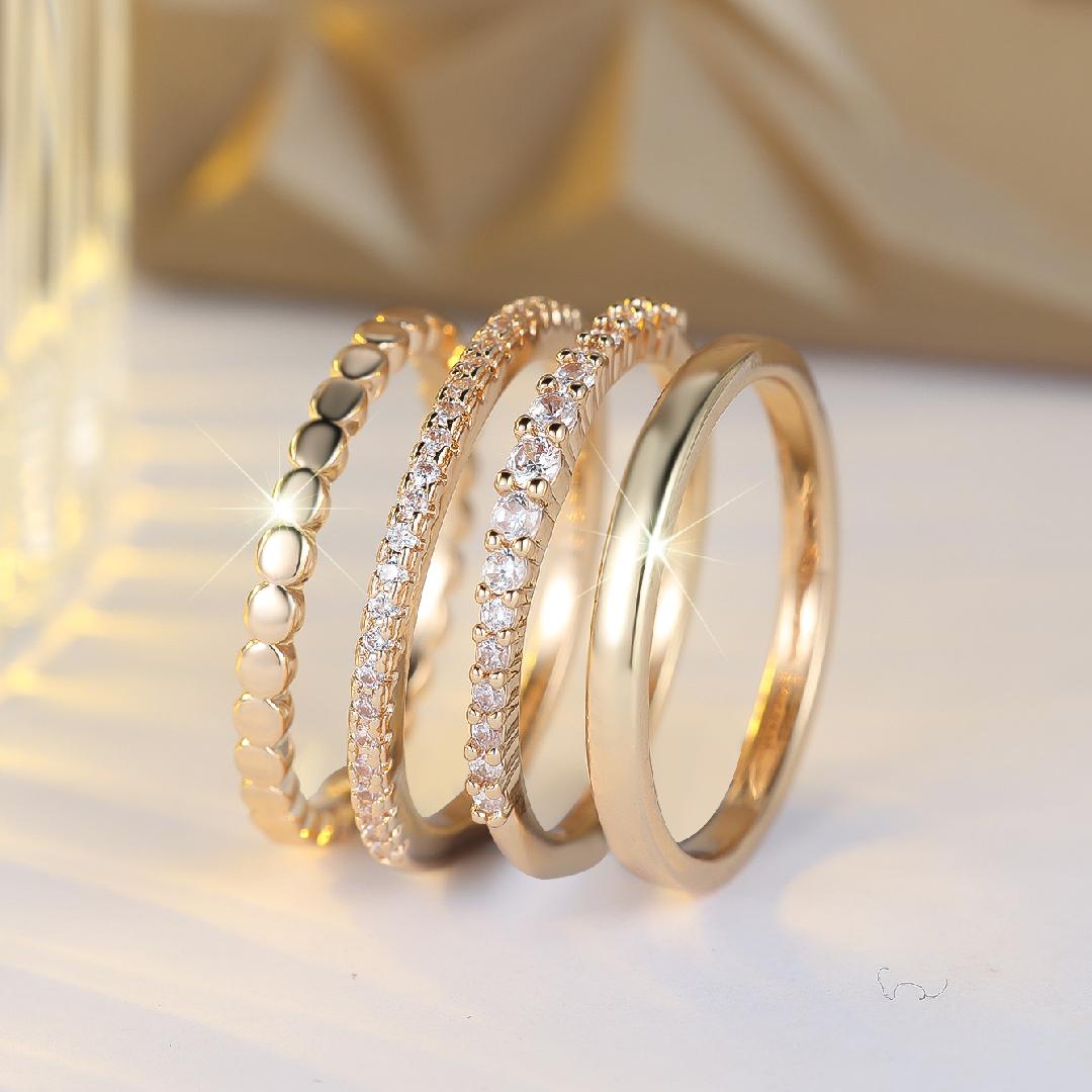 Éclat Quotidien – Sæt af Elegante Ringe