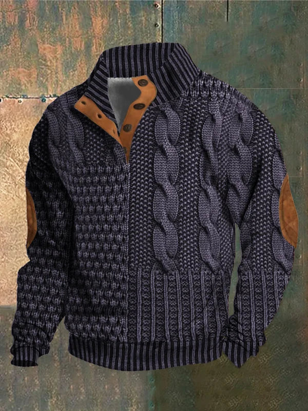 Aksel | Mønstret Cozy Strik Sweater til Mænd