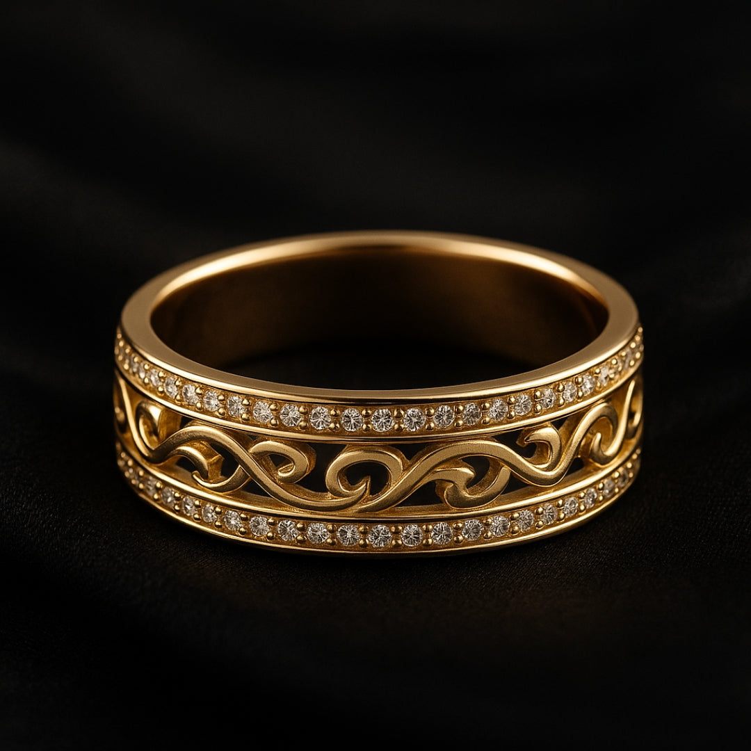 Elegant gylden ring Hohloha Hellera – luksusaccessory til alle anledninger