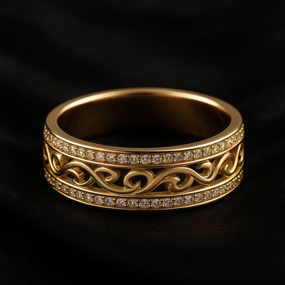 Elegant gylden ring Hohloha Hellera – luksusaccessory til alle anledninger