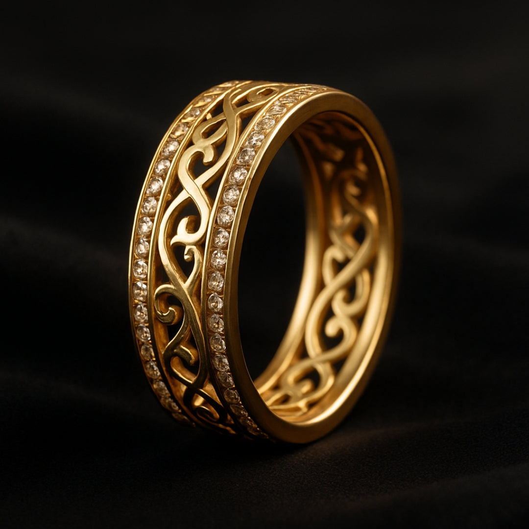 Elegant gylden ring Hohloha Hellera – luksusaccessory til alle anledninger