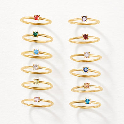 Aprils Stråleglans: Fødselssten Elegance Ring