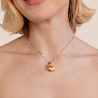 Aria Shell Charm Halskæde