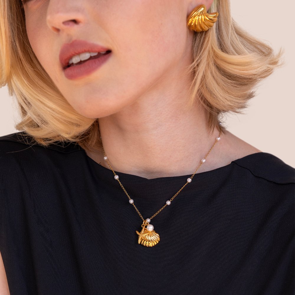 Aria Shell Charm Halskæde