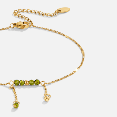 Ørkenbrise Gem Anklet med Legesyg Pompon