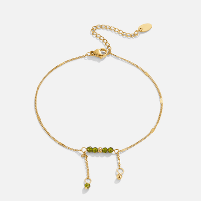 Ørkenbrise Gem Anklet med Legesyg Pompon