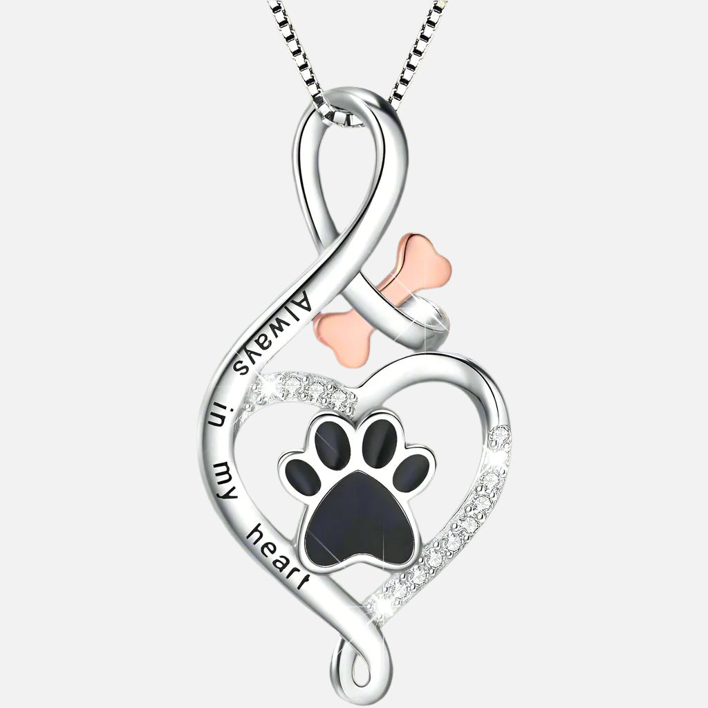 Lucky Charm Heart Infinity Necklace