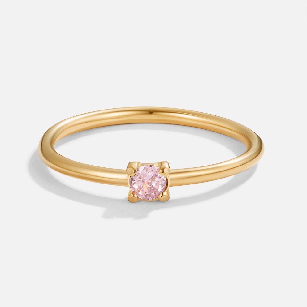 Guld ring med fødselssten