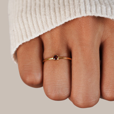 Guld ring med fødselssten
