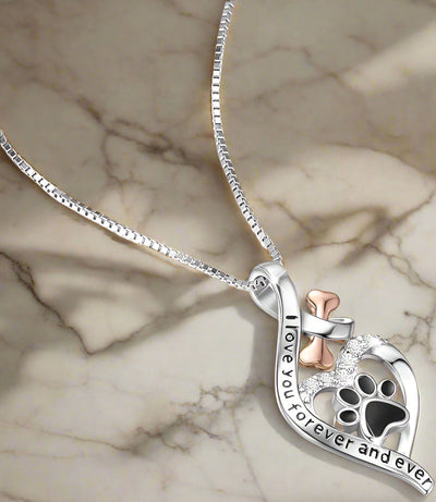 Lucky Charm Heart Infinity Necklace