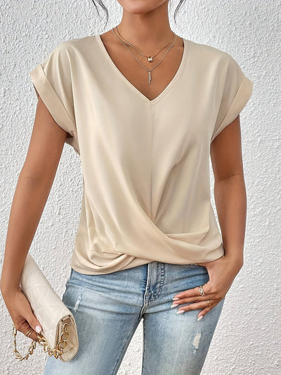 Cleo™ | Casual T-shirt med sweetheart halsudskæring