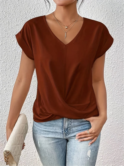 Cleo™ | Casual T-shirt med sweetheart halsudskæring