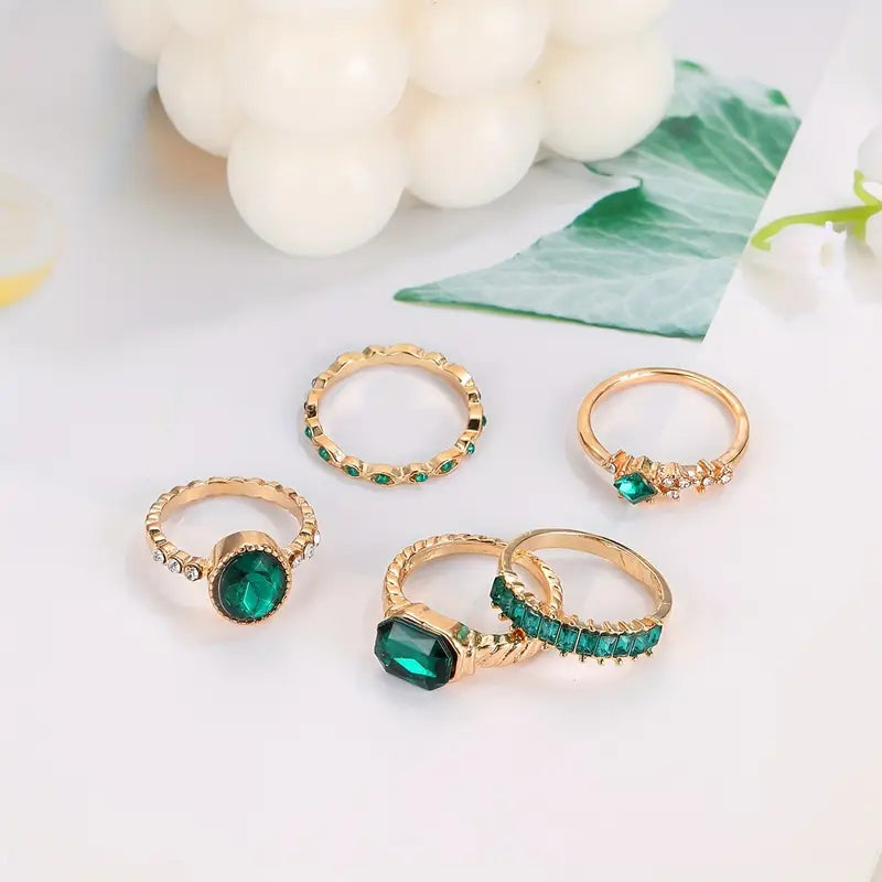Celestia Strålende Safir Ring Sæt | Roséguld