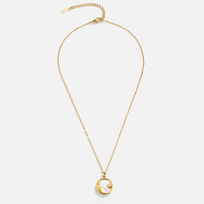 Lunar Glow Halskæde: Måne & Stjerner Charm