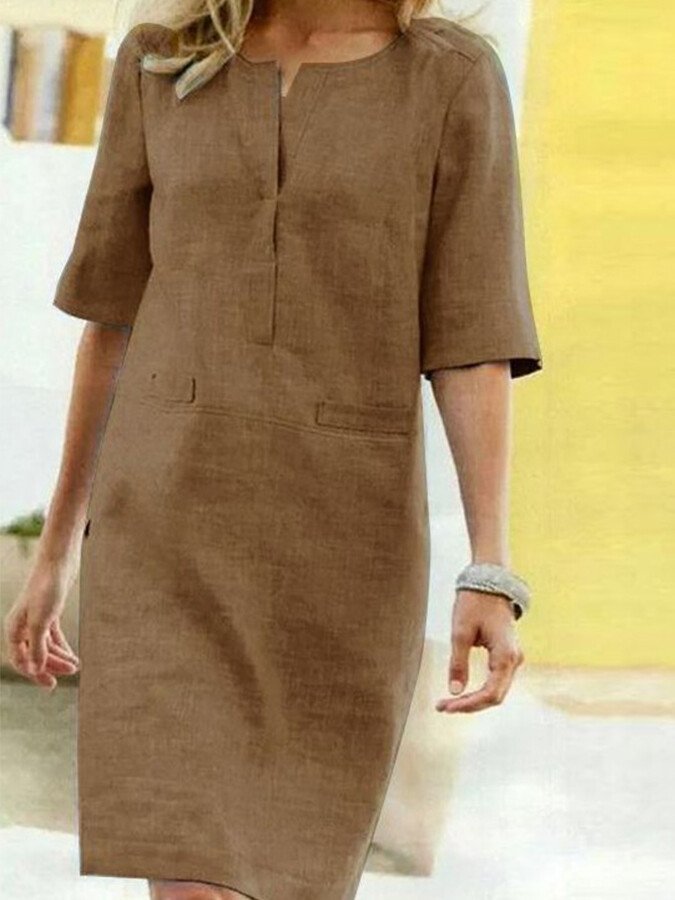 Kristiane | Elegant og Komfortabel Linskjortekjole