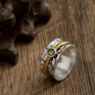 Elegant grøn zirkonia-ring