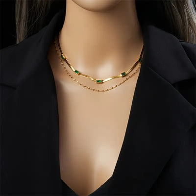 Elegance Duo Lag Vintage Halskæde | Guld