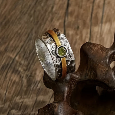 Elegant grøn zirkonia-ring