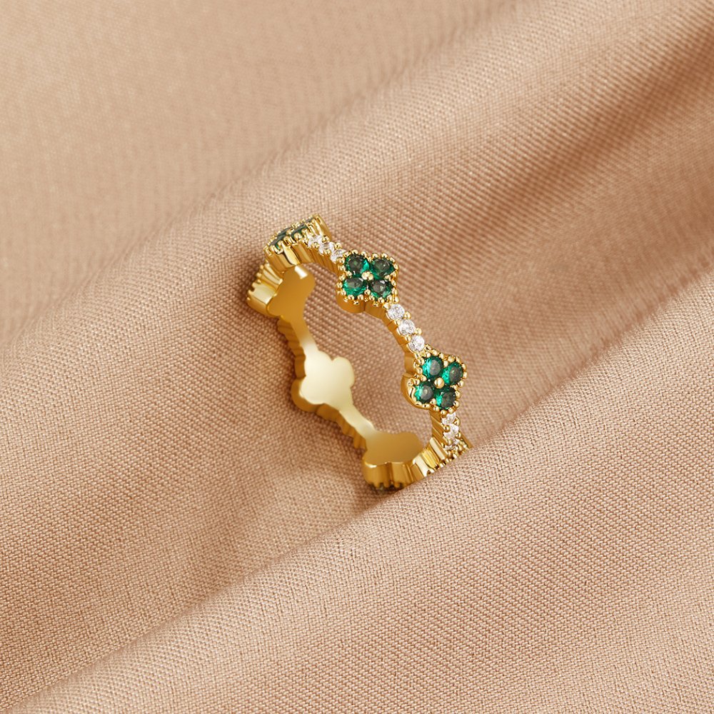 Glück - Kløverblad Krystalring