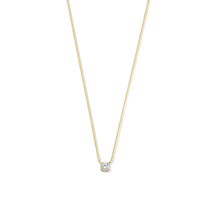 Cléa Guld Moissanite Sten Halskæde