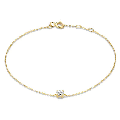 Cléa Gold Moissanite Stenarmbånd