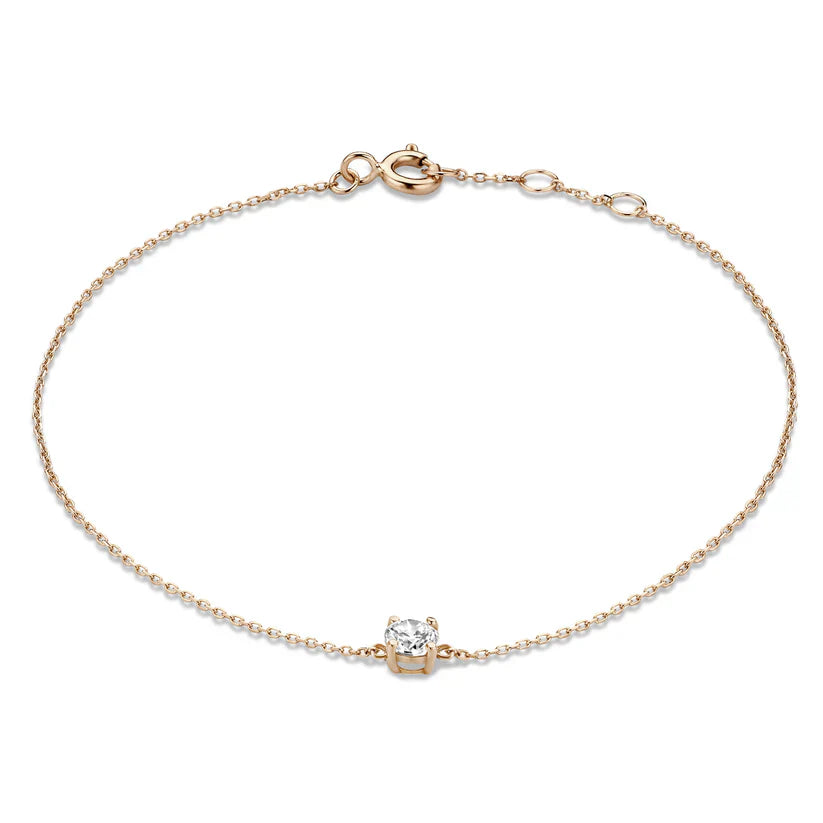 Cléa Gold Moissanite Stenarmbånd