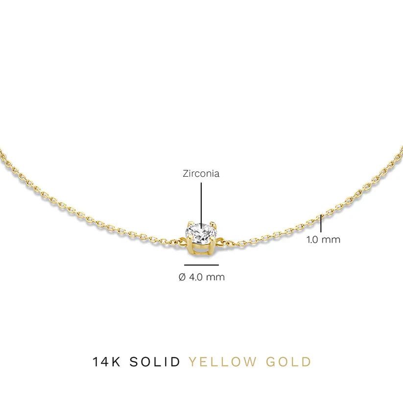 Cléa Gold Moissanite Stenarmbånd