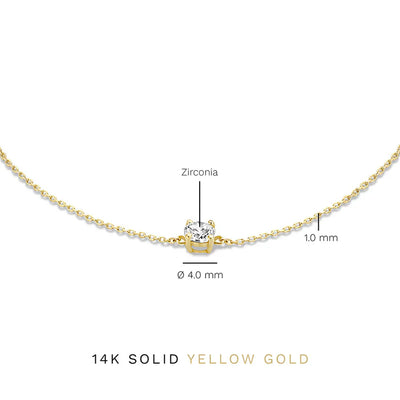 Cléa Gold Moissanite Stenarmbånd