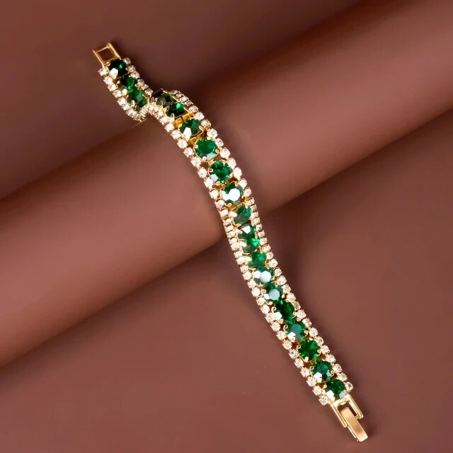 Gylden grøn armbånd
