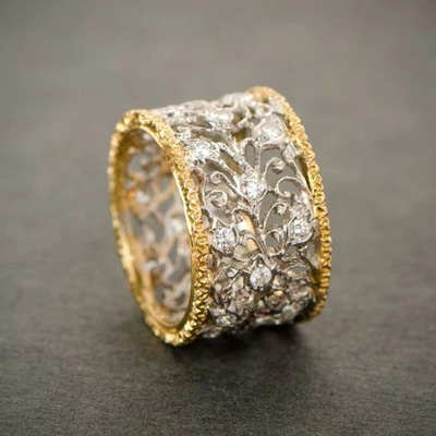Mika - Vintage Efeu Zirconia Ring