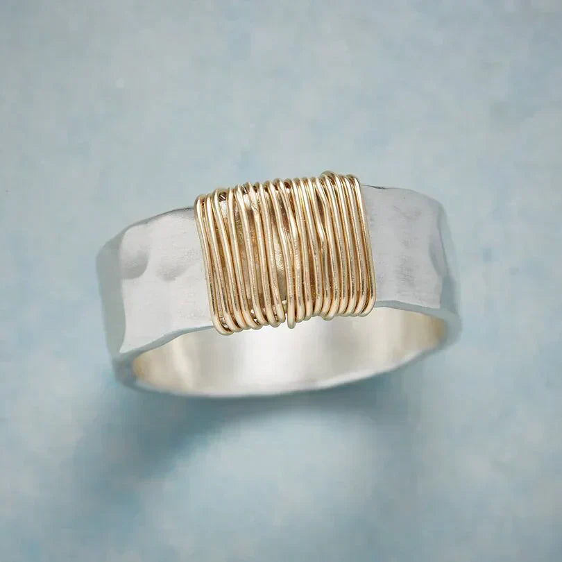 Gyldne Boho Tråd Ring